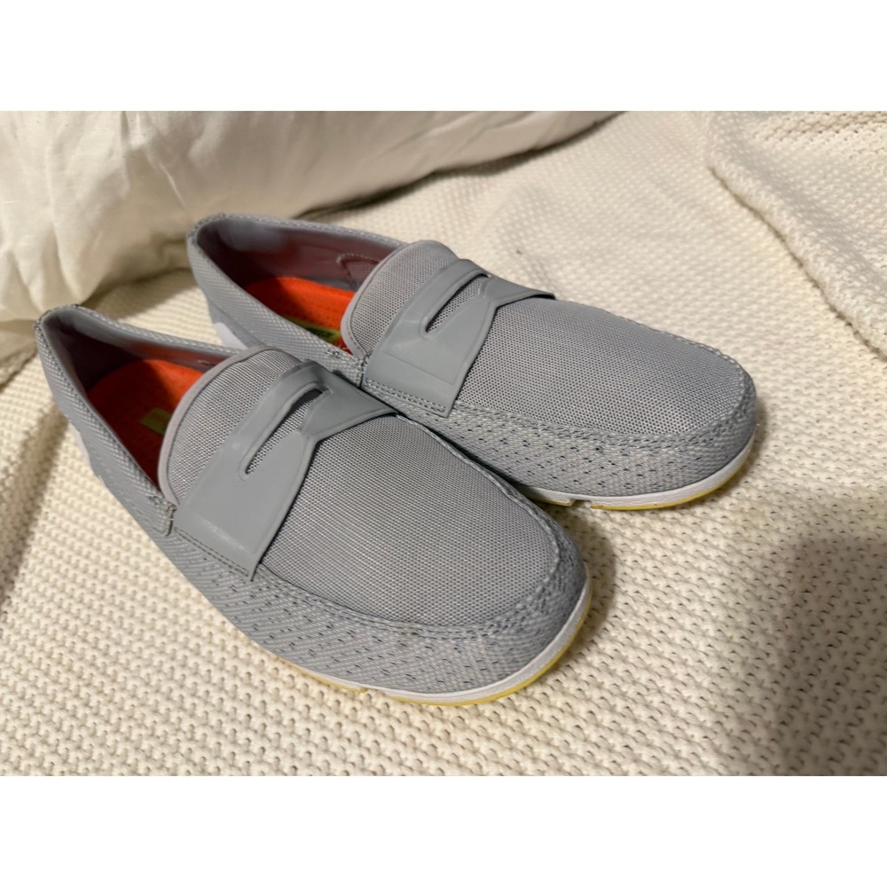 Swims Breeze Penny Loafer Mens Grey Mesh Slip On Boat Shoes 21243-597 Size 11